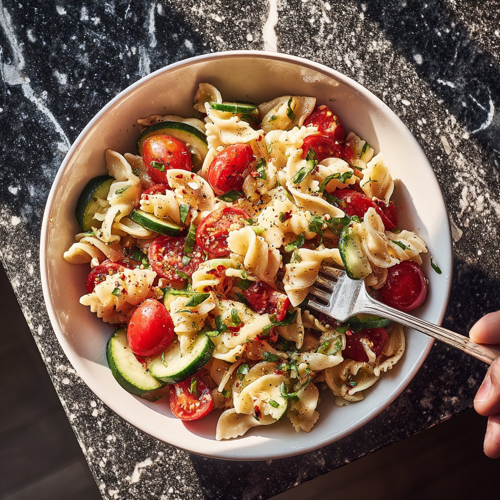 Mediterraner Nudelsalat Leicht