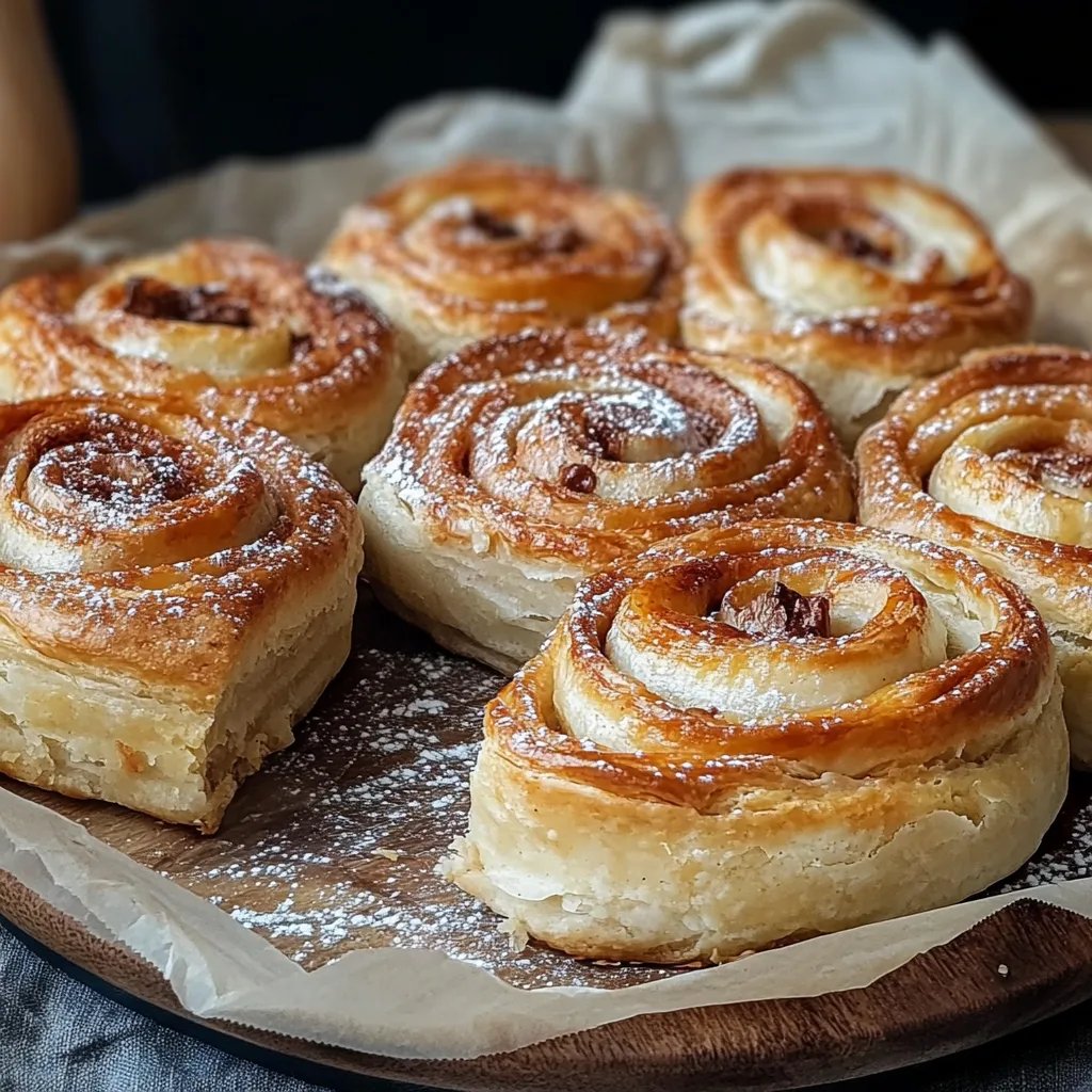 Blätterteig Zimtschnecken