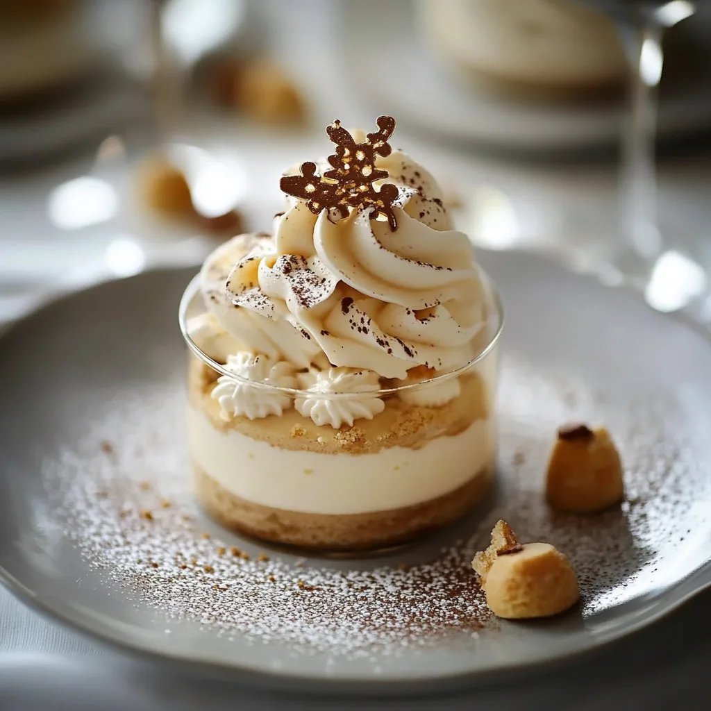 Weiße Lebkuchen-Mousse mit weißer Schokolade