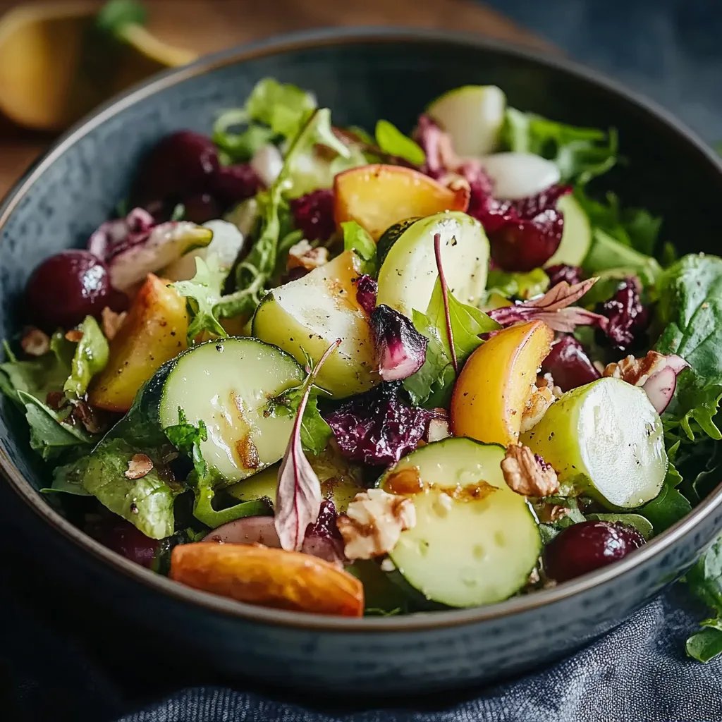 Herbstsalat mit Birne und Trauben