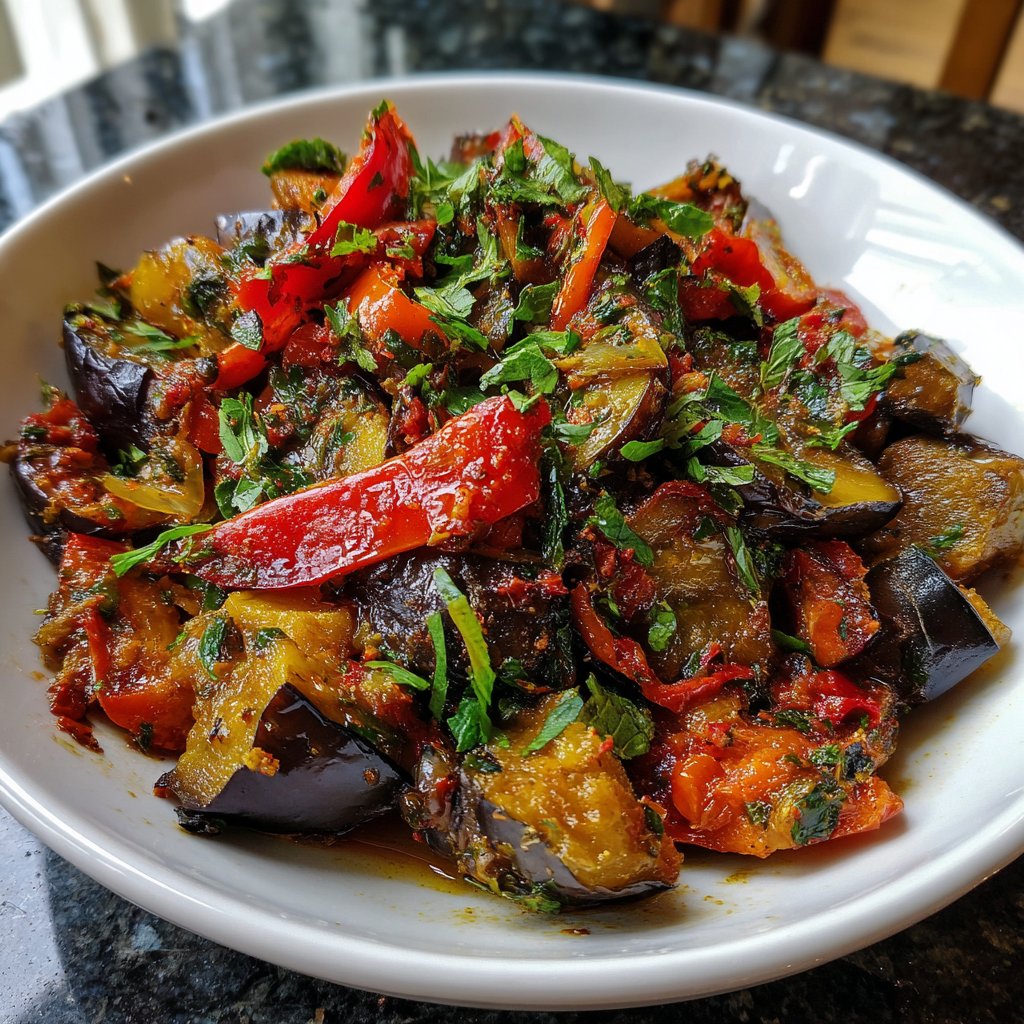 Auberginenpfanne vegan