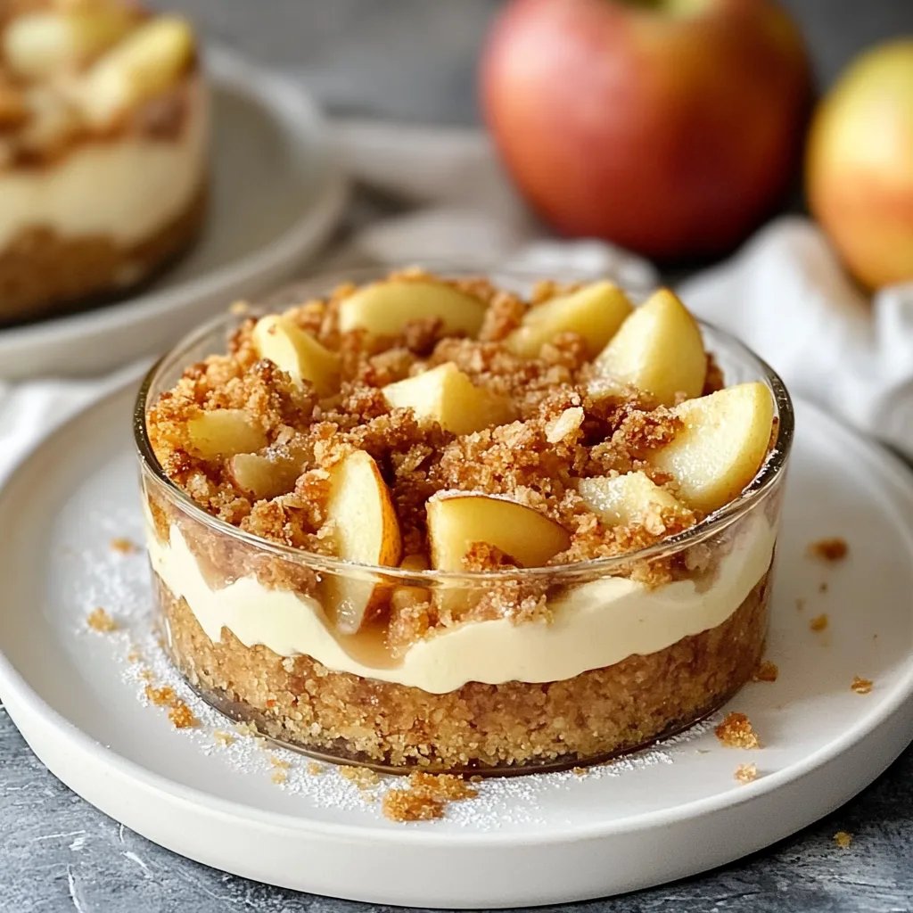 Apfel-Streuselkuchen im Glas