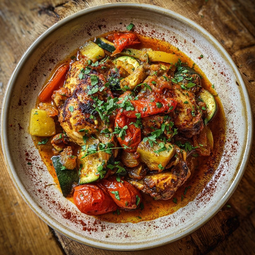 Internationale Küche Marokkanisches Hähnchen-Tagine