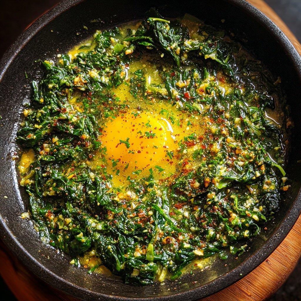 Kalorienarme Spinat Pfanne Mit Ei