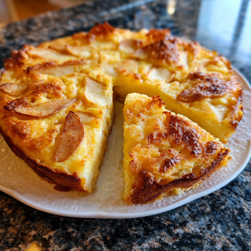 Blechkuchen mit Apfelspalten