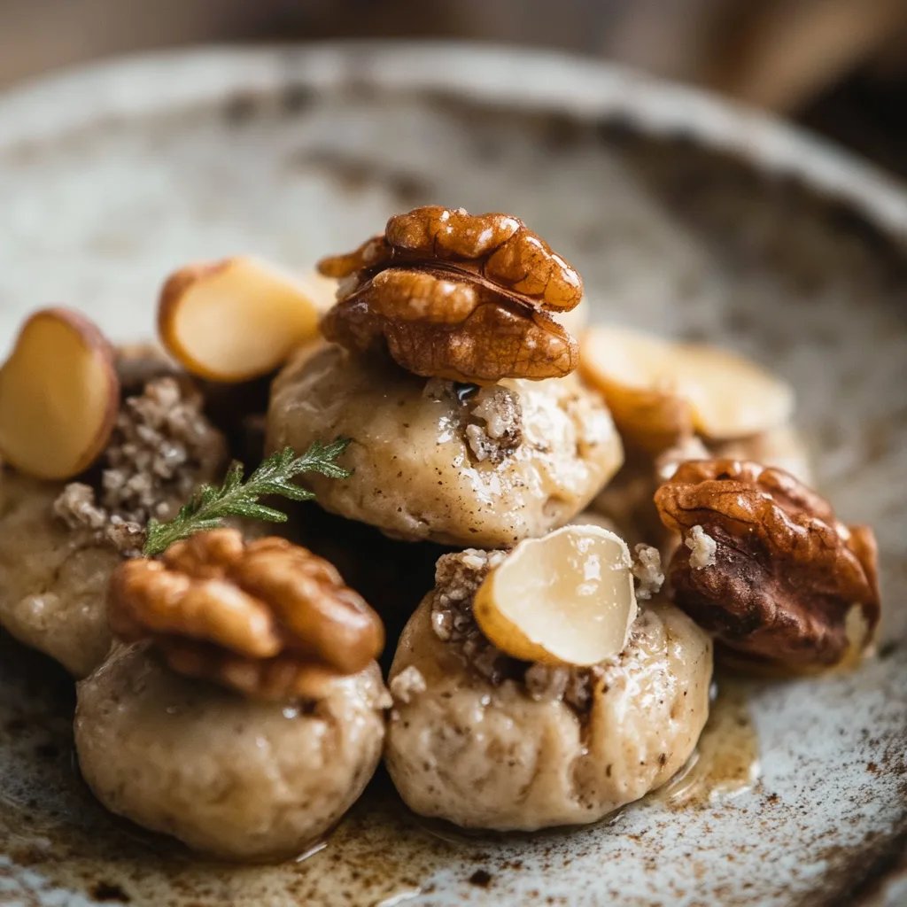 Walnussmakronen saftig